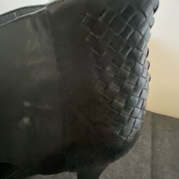Elliott Lucca  Allesandra Black Leather Woven Open Toe Heels. Sz 10 - Picture 7 of 15